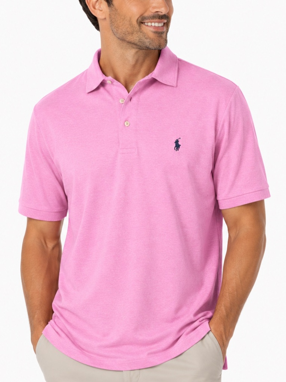 Ralph Lauren Pink Polo with Navy Pony #121